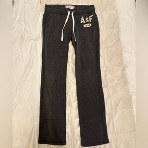 Abercrombie & Fitch Women's Charcoal Drawstring Sweatpants